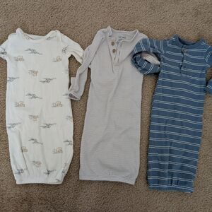 Carter's Sleep Sacks - White, Gray, and Blue
